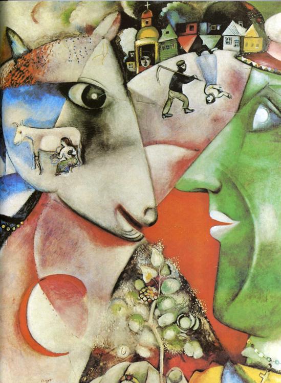I and the Village painting - Marc Chagall I and the Village art painting